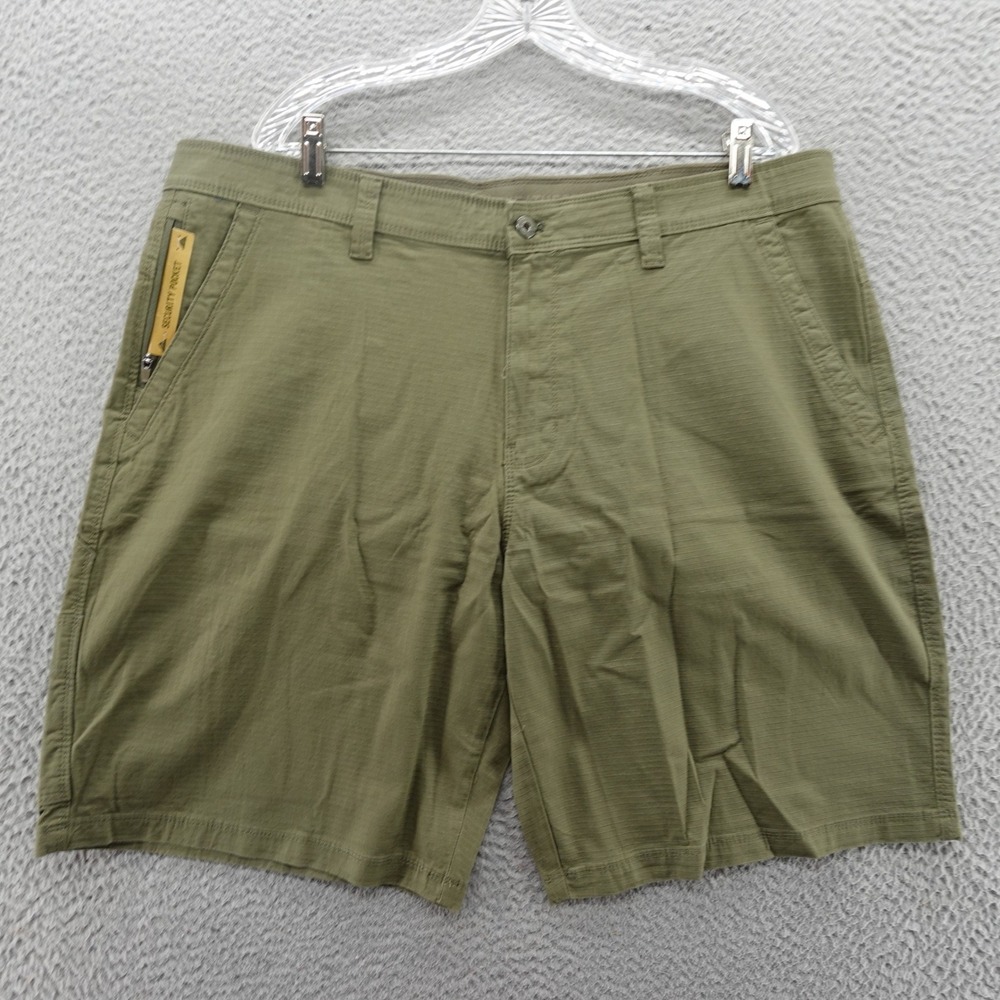 Weatherproof Mens Utility Shorts 40 Soft‎ Olive Stretch Cargo Ripstop NEW